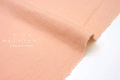 Japanese Fabric 100% washed linen - peach - 50cm
