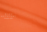 Japanese Fabric 100% washed linen - coral orange -  50cm