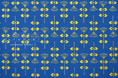 Japanese Fabric Cotton + Steel Neko and Tori Canvas - Penpengusa - blue metallic - 50cm