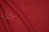 Japanese Fabric 100% washed linen - red -  50cm