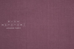 Japanese Fabric 100% washed linen - mauve - 50cm