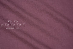 Japanese Fabric 100% washed linen - mauve - 50cm