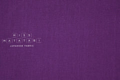 Japanese Fabric 100% washed linen - purple - 50cm