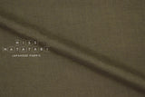 Japanese Fabric 100% washed linen - dark olive green -  50cm
