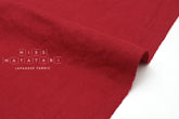 Japanese Fabric 100% washed linen - red - 50cm