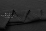 Japanese Fabric Kobayashi Solid  Linen Cotton Double Gauze - black - 50cm