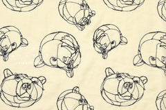 Kokka +HAyU Bear - クリーム、ブラック