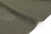 Japanese Fabric 100% washed linen - olive green - 50cm