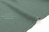 Japanese Fabric 100% washed linen - sage green - 50cm