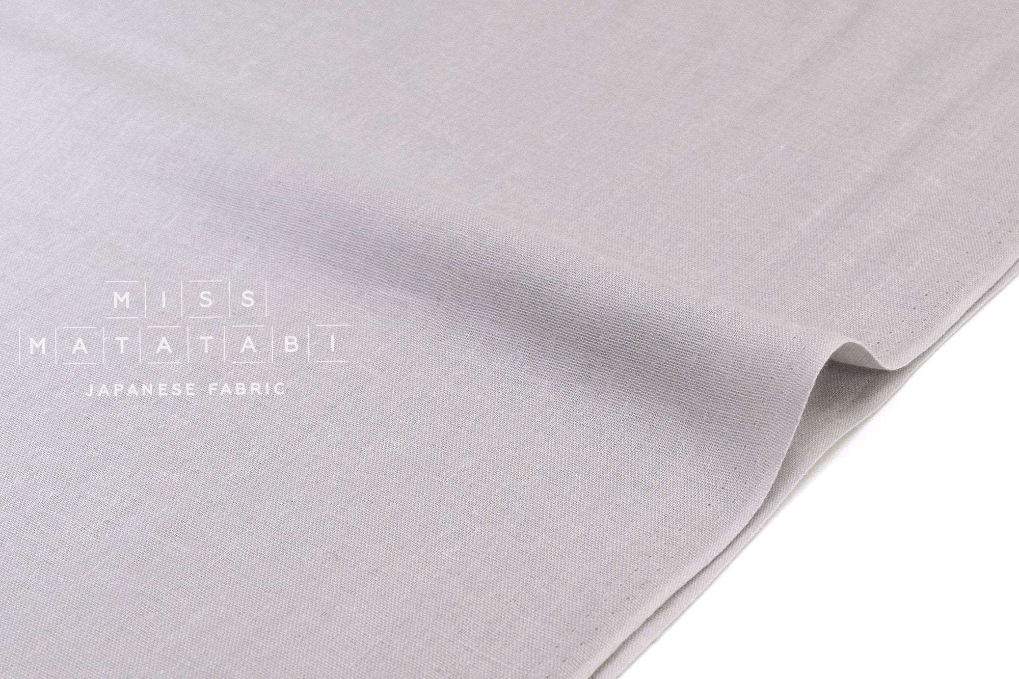 Japanese Fabric - Kobayashi solid double gauze - light taupe grey - 50cm