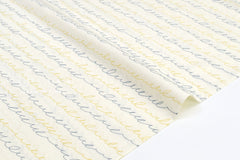 Japanese Fabric Kokka Cursive Script Lawn - B - 50cm