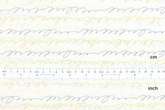 Japanese Fabric Kokka Cursive Script Lawn - B - 50cm