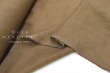 Japanese Fabric 100% washed linen - khaki green -  50cm