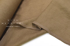 Japanese Fabric 100% washed linen - khaki green - 50cm