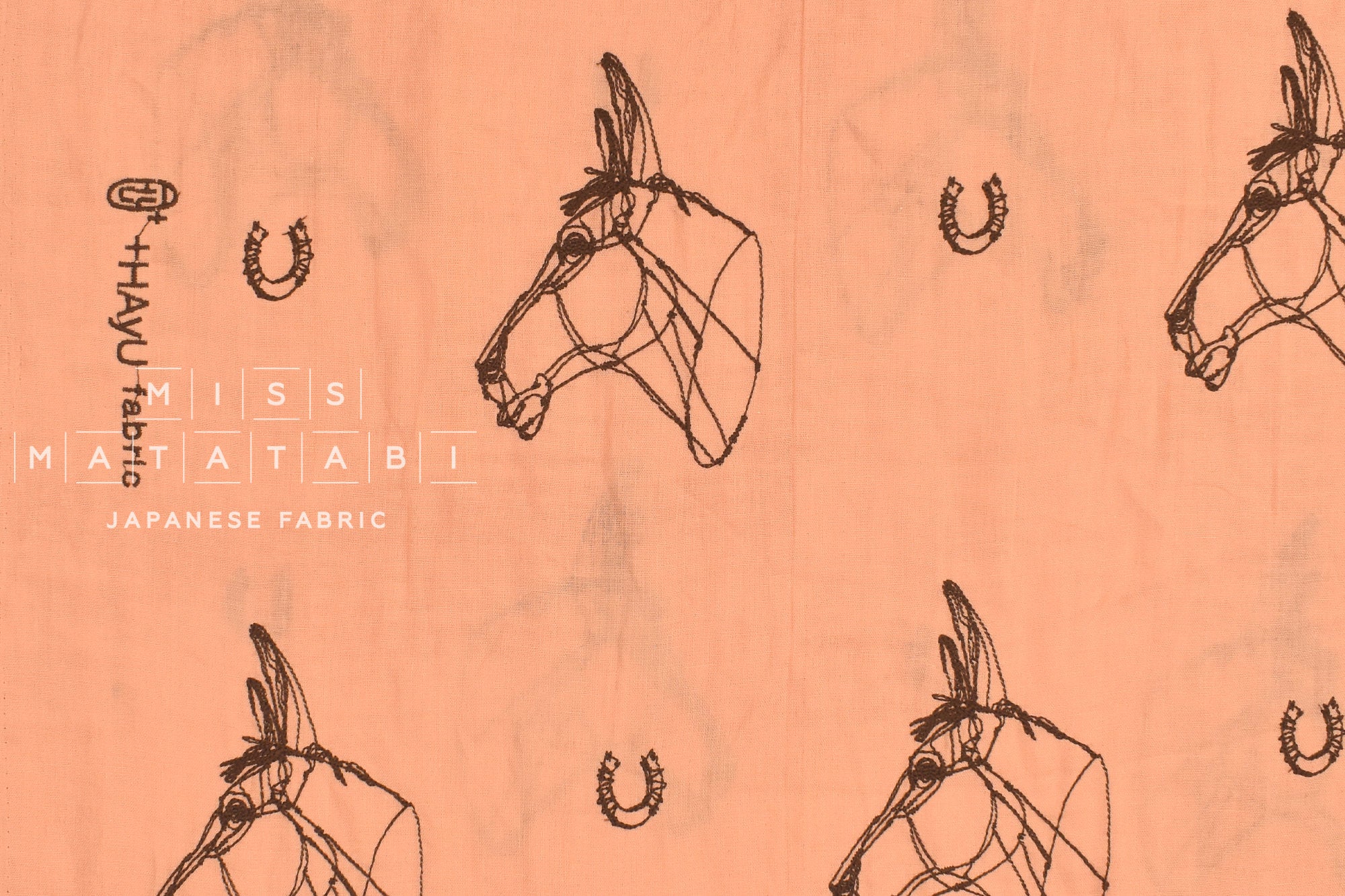 Japanese Fabric Kokka +HAyU Horse - B - 50cm