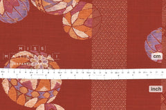 Japanese Fabric Temari dobby - rust - 50cm