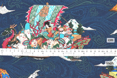 Japanese Fabric Seven Lucky Gods - 50cm