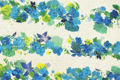 Japanese Fabric Kokka Yui haru saku ao - 50cm
