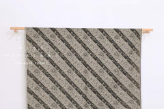 Japanese Fabric Yarn Dyed Woven Jacquard A - black, latte - 50cm