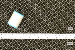 Japanese Fabric Yarn Dyed Woven Jacquard D - black, latte - 50cm