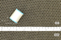 Japanese Fabric Yarn Dyed Woven Jacquard F - black, latte - 50cm