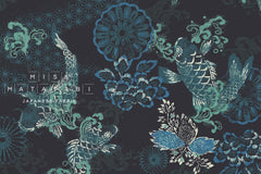 Japanese Fabric Ise Katagami Koi - C - 50cm