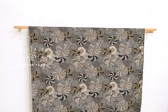 Japanese Fabric Yarn Dyed Woven Jacquard C - black, latte - 50cm