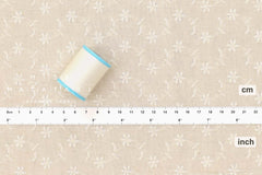 Japanese Fabric Embroidered Floral Eyelet - A - 50cm