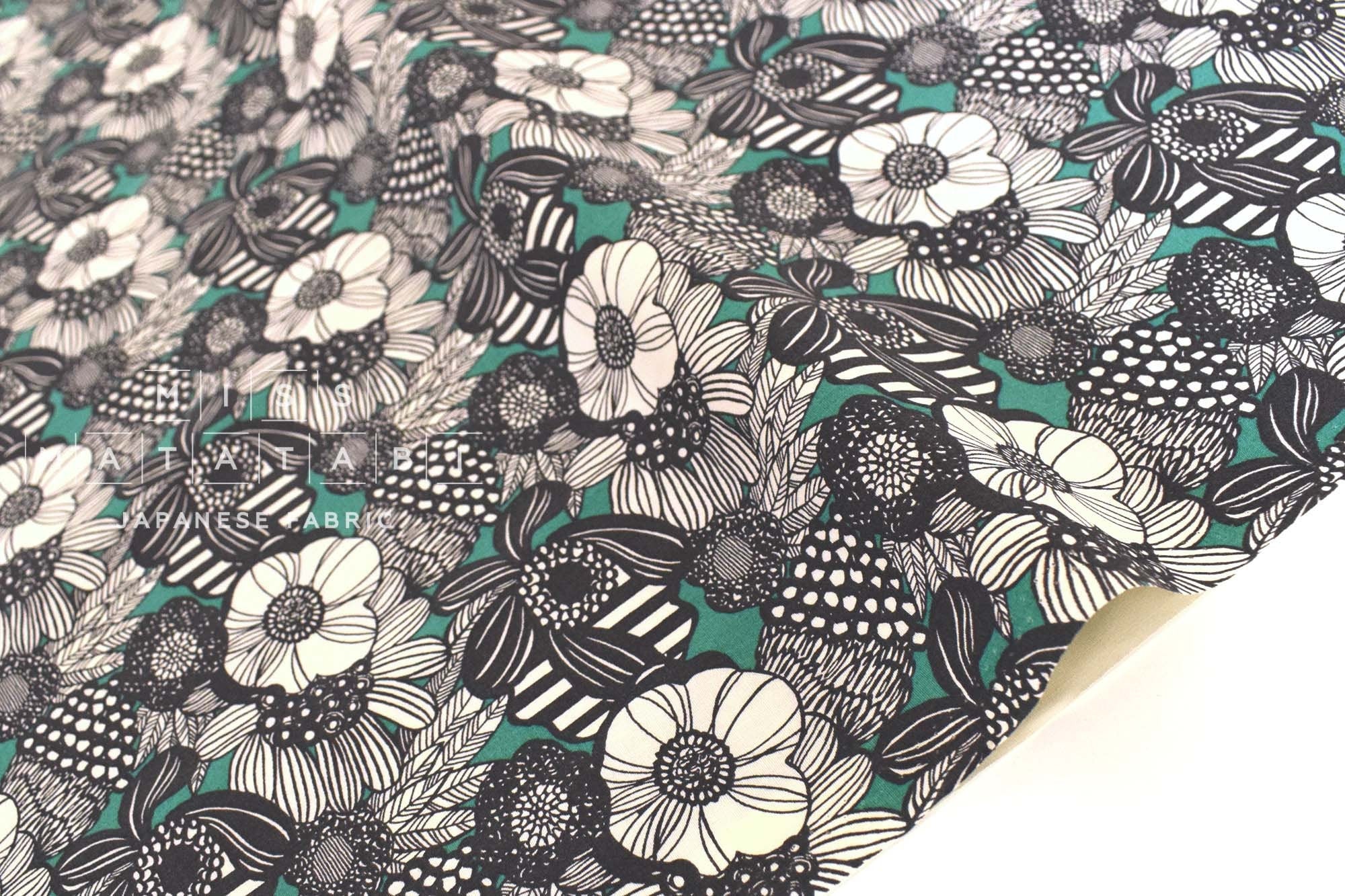 Japanese Fabric Wild Floral - B - 50cm