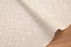 Japanese Fabric Embroidered Floral Eyelet - A - 50cm