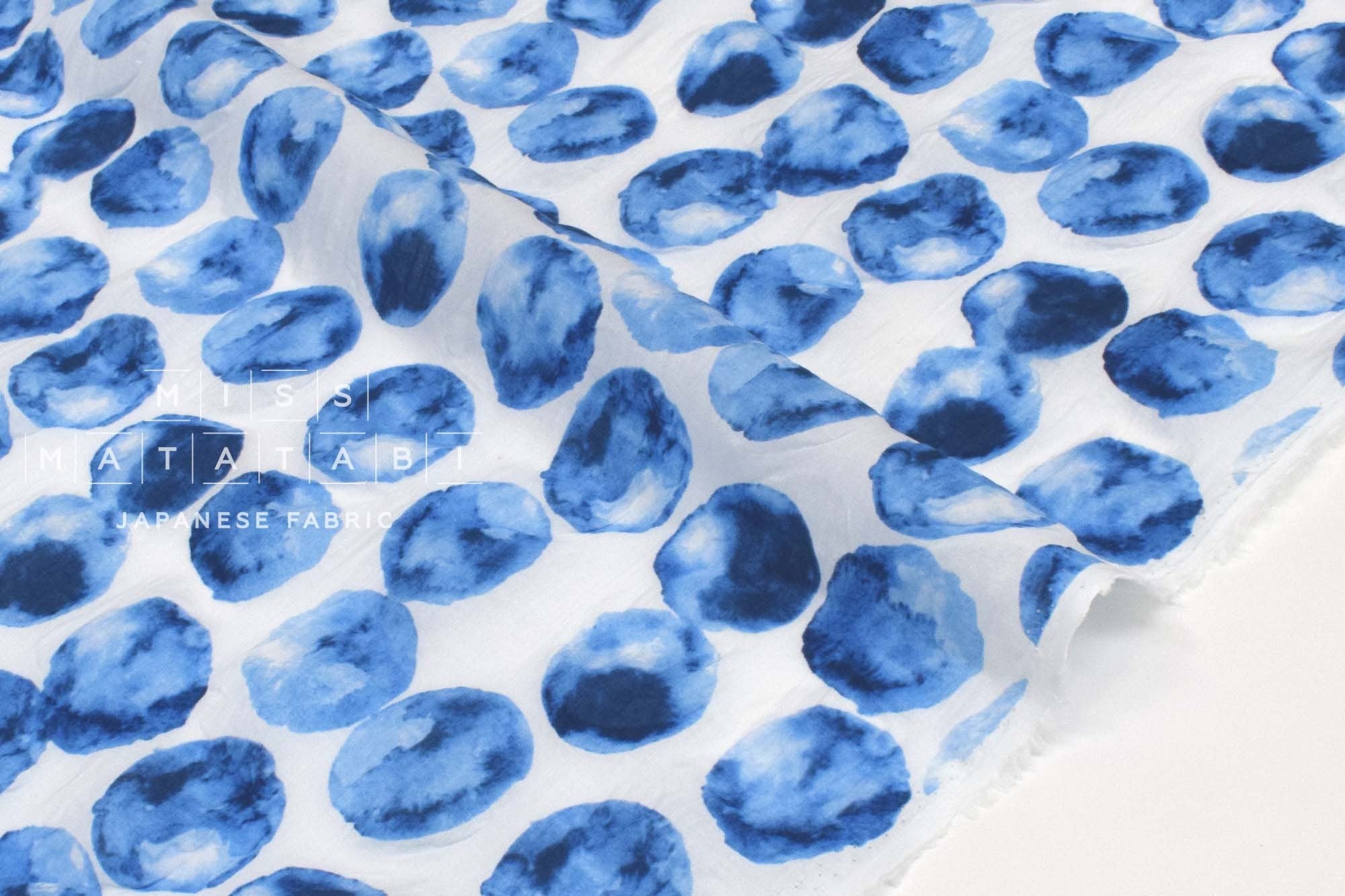 Japanese Fabric Spots Plisse Lawn - B - 50cm