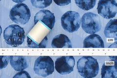 Japanese Fabric Spots Plisse Lawn - D - 50cm