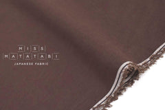 Japanese Fabric Yarn Dyed Solids - brown - 50cm