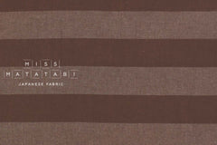 Japanese Fabric Yarn Dyed Large Stripes - brown - 50cm