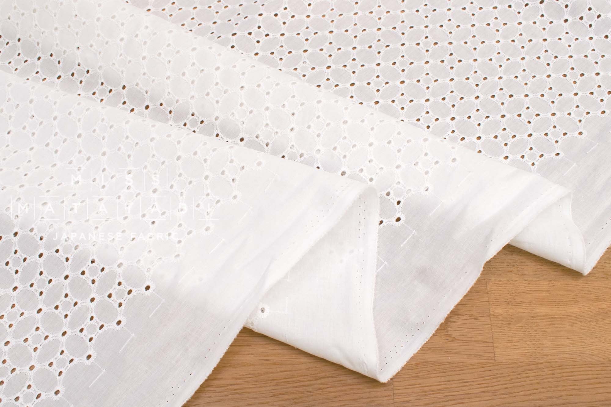 Japanese Fabric Embroidered Eyelet - 3B - 50cm