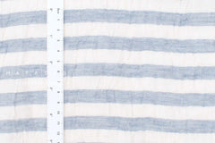 Japanese Fabric Shokunin Collection Yarn-Dyed Sun-Dried Double Gauze Stripes I - light blue - 50cm
