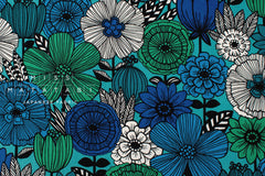 Japanese Fabric Mattina Di Vacanza Isla Floral - B - 50cm