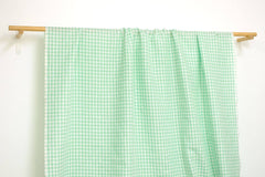 Japanese Fabric 100% linen gingham - mint - 50cm