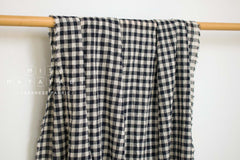 Japanese Fabric Shokunin Collection Yarn-Dyed Gingham - navy - 50cm