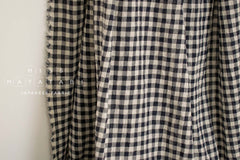 Japanese Fabric Shokunin Collection Yarn-Dyed Gingham - navy - 50cm