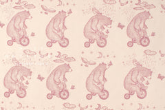 Japanese Fabric Bears Riding Bicycles - B2 - 50cm