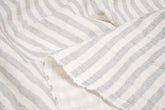 Japanese Fabric Shokunin Collection Yarn-Dyed Sun-Dried Double Gauze Stripes I - light grey - 50cm