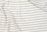 Japanese Fabric Shokunin Collection Yarn-Dyed Sun-Dried Double Gauze Stripes I - light grey -  50cm
