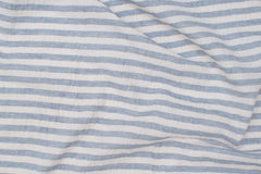 Japanese Fabric Shokunin Collection Yarn-Dyed Sun-Dried Double Gauze Stripes I - light blue - 50cm