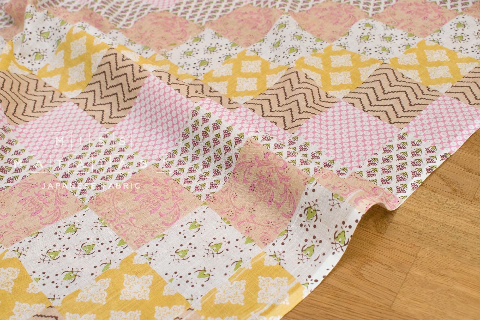 Hand Printed Indian Cotton Voile - G1 - 50cm