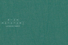 Japanese Fabric Shokunin Collection Hand-Dyed Sun-Dried Canvas - green - 50cm