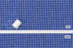 Japanese Fabric 100% Linen Windowpane - 5 - 50cm