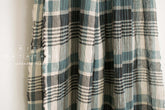 Japanese Fabric Shokunin Collection Yarn-Dyed Plaid - teal and black - 50cm