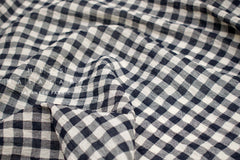 Japanese Fabric Shokunin Collection Yarn-Dyed Gingham - navy - 50cm