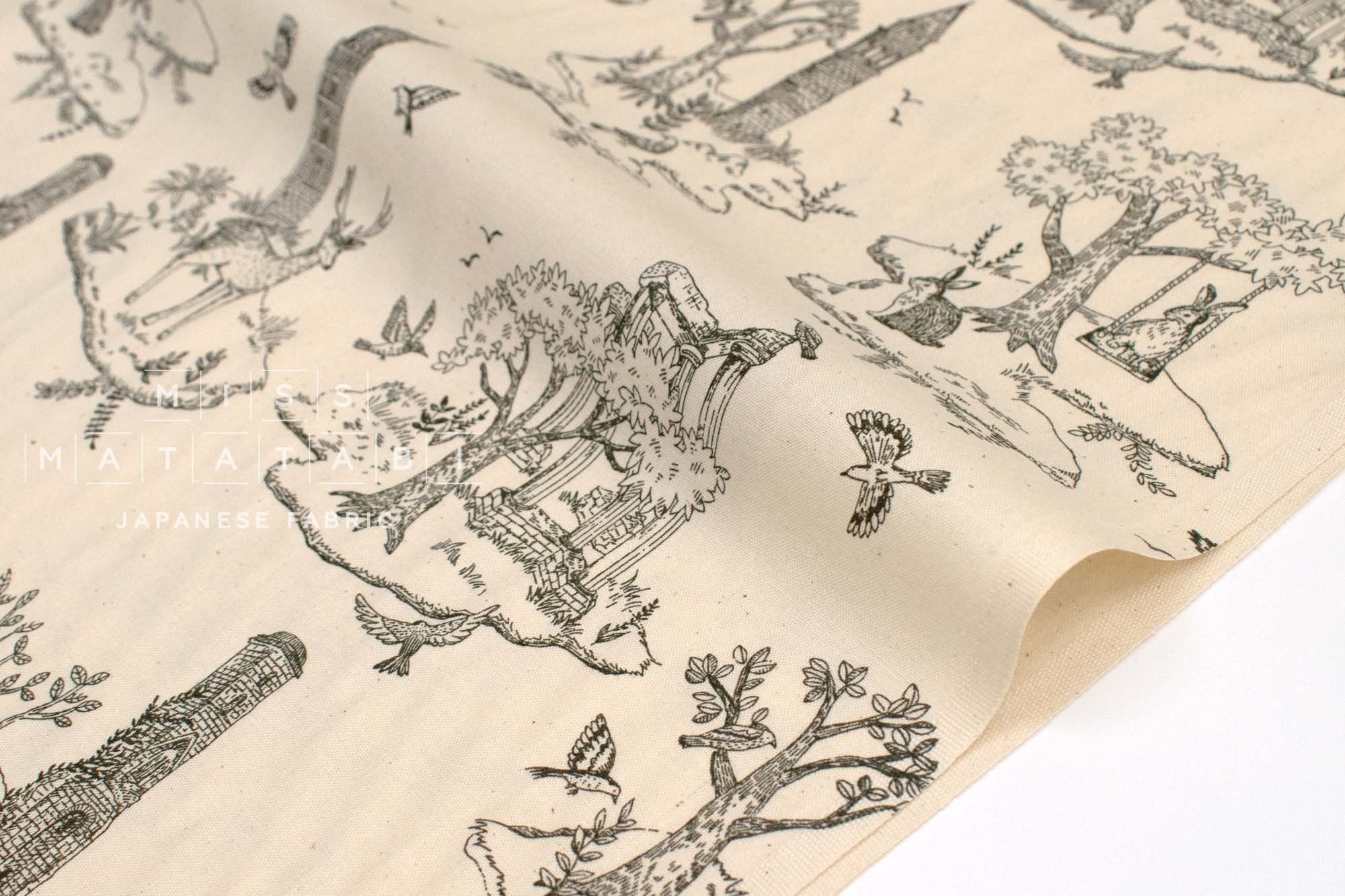 Japanese Fabric Bunny On A Swing - C1 - 50cm